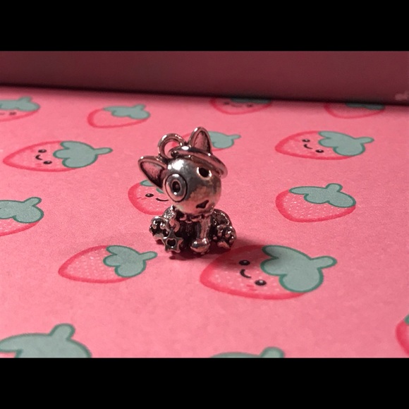 Sterling silver bull terrier dog puppy charm - Picture 2 of 5